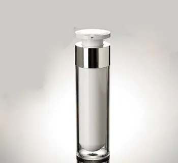 100ks 50ml zámok hlavu akryl airless vákuové fľaše,50ml kozmetické airless čerpadla lotion fľaše používané na séra a emulzie