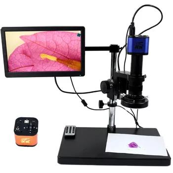 1080P Priemyselné Mikroskopom Fotoaparát HDMI USB Výstupy s 200 X C-mount Objektív a 52 LED Svetelné Mikroskopy