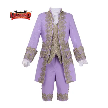 18. storočia súd vyhovovali mužov rokoka súd vyhovovali koloniálnej Viktoriánskej Elegantné pánske oblečenie FIALOVÉ šaty na zákazku