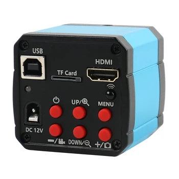 18MP 1080P HDMI USB Elektronické Video Digitálny Mikroskop Kamera+100X Zoom C-mount Objektív+Mikroskopom Stojan+56 LED Svetlo Krúžok