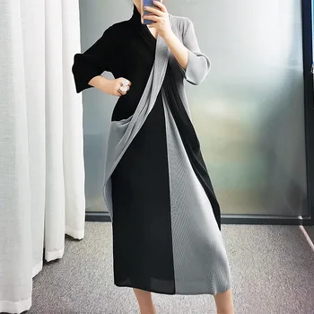 2021 jar a na jeseň žien party šaty Miyak násobne Módne vysoko elastická tvaru farby zodpovedajúce šaty
