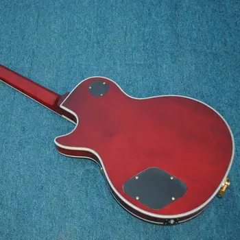 2021 Vysokej kvality elektrická gitara,Pevné, Mahagónové telo S červená farba ,zlatý Hardware