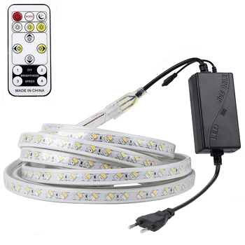 220V RGB LED Pásy 5050 Flexibilné Pásky LED Svetlo, IP65 Exteriérový Vodotesný LED Pás Svetla Stmievateľné s Vzdialený 20 m 30 m 50 m 60 m