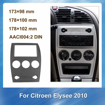 2din autorádio, Fascia pre Citroen Elysee 2010 Auto DVD Prehrávač rám Stereo Panel Dash Mount Výbava Inštalačný Držiak Rámu