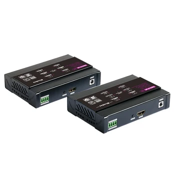4K HDMI Extender KVM Extender cez IP až 100m USB Extender cez Jeden Cat6 Podpora Diaľkového Napájania RS232 POE