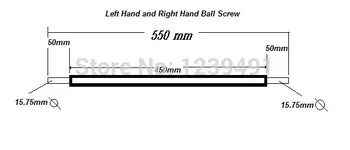 4pcs SFU2005 550mm RM2005 550mm Valcované guľôčkovej skrutky +4pcs ballnut + podľa výkresu CNC časti