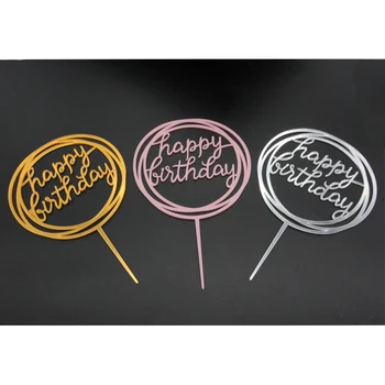 50pcs/veľa Akryl Materiál Happy Birthday Cake Vňaťou Akryl Narodeninovú Tortu Dekorácie