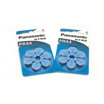 60pcs/veľa Panasonic PR44 Batérie sluchadla 675 A675 Nepočujúcich-pomoc Audiphone Kochleárne Tlačidlo Bunky Batérie 11.6*5.4 mm,6pcs/karty