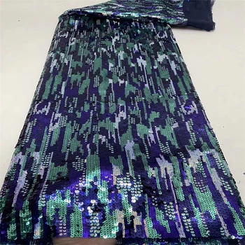 Africké Čipky Textílie francúzsky Nigérijský Čipky Textílie Svadobné 2022 Vysokej Kvality Flitrami Tylu Čipky Pre Ženy Šaty DP-240