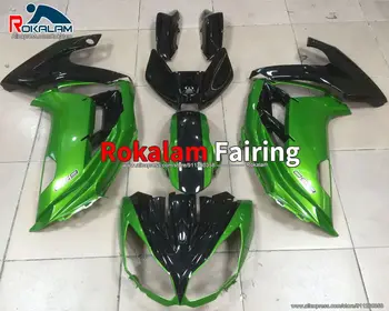 Aftermarket Krytu Pre Kawasaki Ninja ER-6F 650R 2012 2013 2016 Zelená Motocykel Kapotáže Kit (Vstrekovanie)