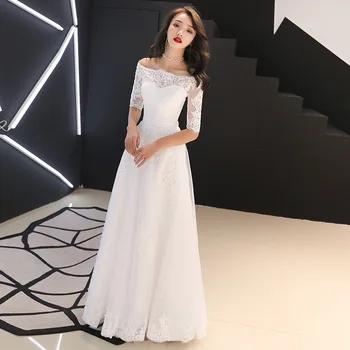 Biela orientálnou Spoločenské Šaty Čínsky Vintage Tradičné Svadobné Cheongsam Grandeur Večer Party Šaty Veľkosť XS-XXXL