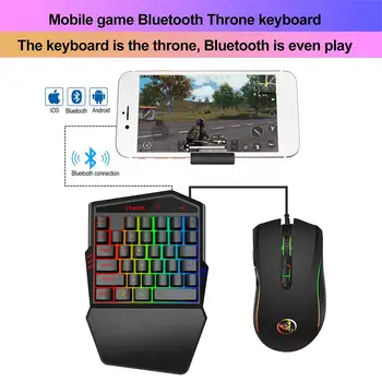 Bluetooth 4.2 Bezdrôtovú Klávesnicu Nastaviť Priame Spojenie Klávesnica s LED Rainbow Podsvietenie Podpora pre Rôzne Mobilné Hry