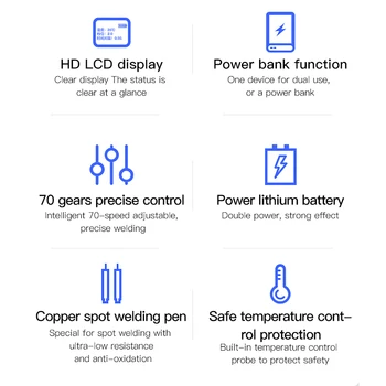 Digitálny Displej LCD Miesto Zvárač Nikel Doska Batérie Miesto Zvárač Power Bank Dva V Jednom Ručné Pohodlné, Rýchle Nabíjanie