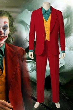 Film Cos Joker Cosplay Kostým Červenej Farby Halloween, Karneval, Maškarný Strany Mužov Vyhovovali Outift Výkon Oblečenie