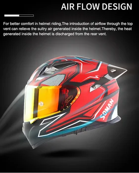 Full Face Prilbu na Motocykel Závodná Unisex-pre Dospelých Cascos Para Moto Laminát Motocross rozbaľovacej Sun Shield EPS Obloženie