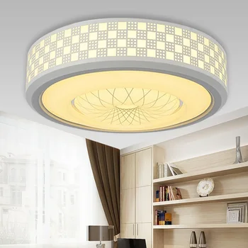 Jednoduché, moderné kolo spálňa štúdia obývacia izba jedáleň LED stmievanie stropné svietidlo Chodby, balkóna stropné svetlá