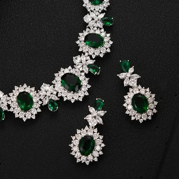 Kellybola Luxusné Kvetinové Afriky Šperky Sady Pre Ženy Svadobný Náhrdelník Náušnice Nastaviť Cubic Zirconia Dubaj Svadobné Šperky Set
