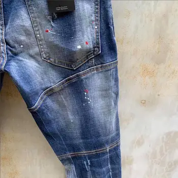 Klasické Dsquared2-džínsové nohavice, pánske a dámske 2021 módne roztrhlo denim série, streetwear T131