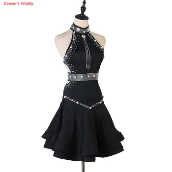Latinské Tanečné Šaty Rumba Kamene oblečenie Šaty latinskej Sukne Tango Praxi Súťaže Výkon latinskej Profesionálny Šaty nosiť