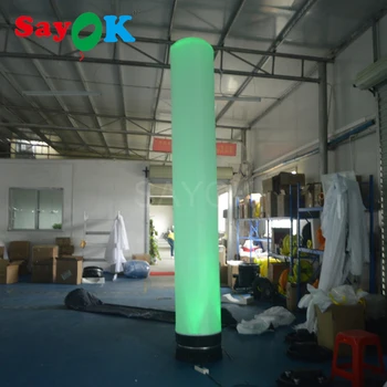 Led nafukovacie pilier/nafukovacie kužeľ/desktop trubice nafukovacie muž s rotujúcimi vzduchu ventilátor a RGB žiarovky