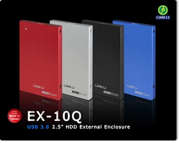 Lian-li Lian Li Priemyselné EX-10Q 2,5-Palcový SATA Pevný Disk Externý Box USB3.0 Multicolor