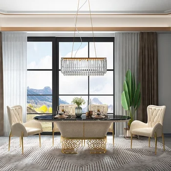 Luxusné Mramorové Moderný Hotel Bytový Nábytok Jedálenský Stôl