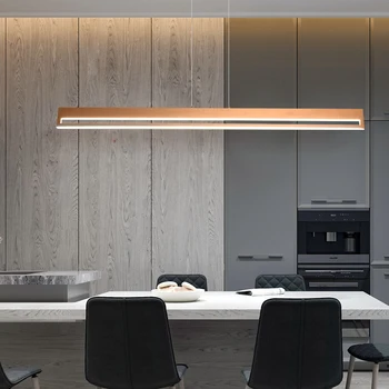 Moderné LED Luster Nordic Minimalistický Dlho Prívesok Lampy, Jedáleň, kaviareň Bar Office Dekorácie, Závesné lampy