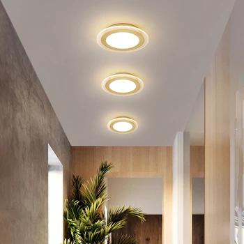 Moderné Led Stropné Svietidlo Pre chodby, obývacej Izby, Spálne, Vnútorné Svetlo Osvetlenie Akryl Tienidlo Zlatom Maľované Zariadenie Luminaria