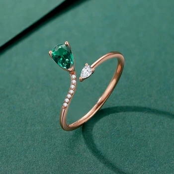NianNing (0.99 g) Naozaj 9K Zlaté Prstene pre Ženy 2022 Nové Módne Diamanty Rose Gold Real AU375 Krúžok Jemné Šperky Darček 9k001