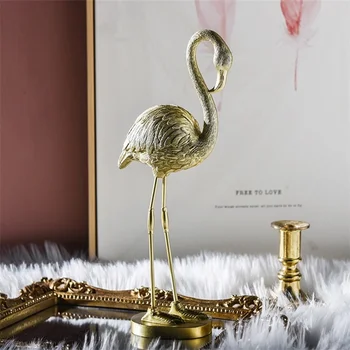 Nordic Light Luxusné Zlaté Flamingo Okno Domáce Dekorácie Živice Dekorácie Remesiel Osobnosti Tvorivý Dekor doprava zadarmo