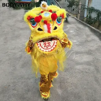 Nové Deti Lion Tanečný Kostým Maskota Vlna Čínskeho Ľudového Umenia Južnej Lev pre Deti