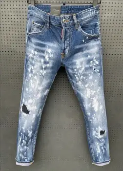 Nové populárne talianske high-end unisex Dsquared2 džínsy osobnosti módne prvky pánske džínsy DSQ065