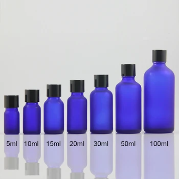 Nový produkt 20ml sklenené fľaše matné modrá rastlín vlastné kozmetické fľaša sklo kozmetické balenia