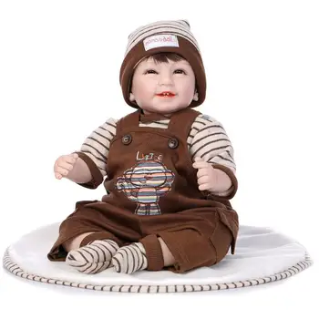 NPK bebe Reborn silikónové bábiky 22 inch látkové telo reborn batoľa chlapec živý deti hračky darček