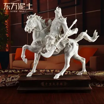 Orientálna pôdy dehua biely porcelán koňa a nábytkárske výrobky bohaté na antické rám socha umenie office/li pre účinkujúcich