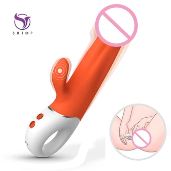 Rabbit Vibrátor 9 Rýchlosť G-Spot Vibrátor, Dildo Silikónové Stimulátor Klitorisu pošvy Masér sexuálne hračky, vibrátory pre ženy Dildo