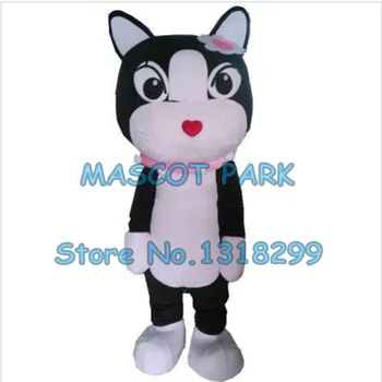 Roztomilé mačka maskot kostým čiernej na bielu mačku vlastné dospelých veľkosť kreslená postavička cosply karneval kostým 3394