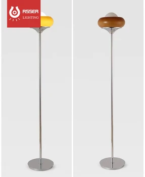 RSSER Moderné Nordic LED Rohu Poschodí Lampy, Obývacia Izba Posteli Poschodí Svetlo Stojaca Lampa minimálne lampa živosť Arne Jacobsen