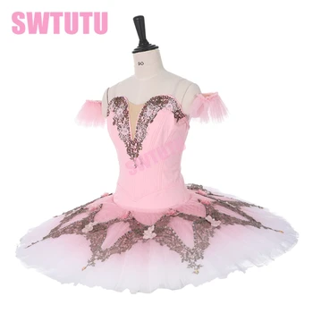 Ružová Klasický Balet Tutu Dievčatá Ružové Profesionálne Tutu Dospelých Výkon Palacinka Balet Tutu Kostým BT9282