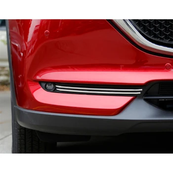 Strieborné ozdobné pásy predné hmlové svetlo obočie rám dekorácie upravené špeciálne CX 5 2017