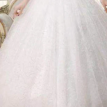 Svadobné Šaty Jeden-Ramenný Elegantná Výšivka Flitrami Bez Rukávov Tylu Plus Veľkosť Svadobné Šaty Pre Ženy Vestidos De Novia G225