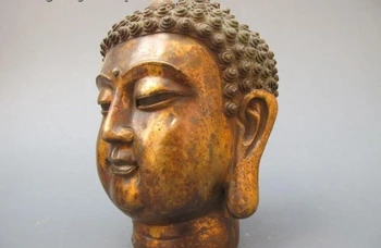 Tibete Budhizmus Vintage Bronze buddha Šakjamúni hlavu sochy