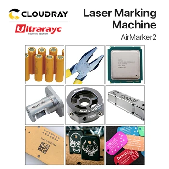 Ultrarayc Vlákniny Laserové Značenie Stroj 1064nm AirMarker 20W Watt 110x110 & 150x150 &170x170mm Priestor pre DIY Označenie Kov Plast