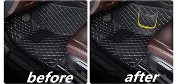 Upgrade kožené auto podlahové rohože pre Chevrolet Holden Trax Tracker 2013-2018 Vlastné nohy Podložky automobilový koberec automobilu zahŕňa