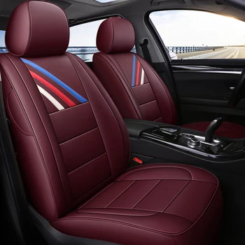 Vlastné cowhide auto kryt sedadla pre Audi A3 A4 A5 A6 A7 A1-A8, Q3 Q5 Q7 100 R8 TT auto príslušenstvo béžová/víno červená/žltá/čierna/hnedá