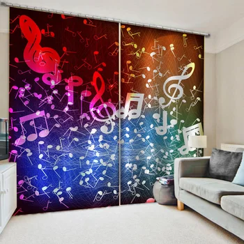 Vlastné hudobné závesy 3D Okna Záclony Na Obývacia Izba, Spálňa Závesy cortinas osobnosti záclony