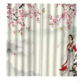 Vysoko Kvalitný Sprchový Záves AAncient krásy krajinomaľbou curtainsShower Opony pre spálne blackout závesy