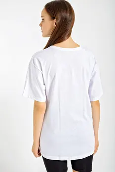 Vytlačené Nadrozmerná T-shirt 2021 Leto Jar Ženy 'S T-Shirt Módne Topy Sexy Tlač Dámy hore