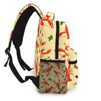Ženy Batoh Deti Školské tašky pre Dospievajúce Dievčatá Lobster Morské plody Citróna Žena Notebook Notebook Bagpack Cestovať Späť Pack 2021