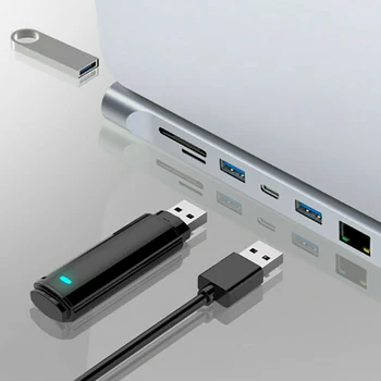12 V 1 Typ-C Prenosný počítač Dokovacej Stanice, USB 3.0, HDMI 4K VGA PD USB Hub Pre MacBook